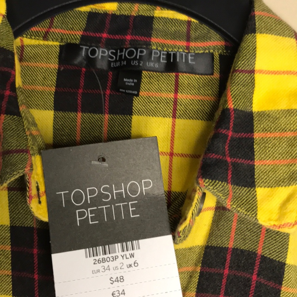 TopShop Washed Boxy Check Shirt - Picture 6 of 11